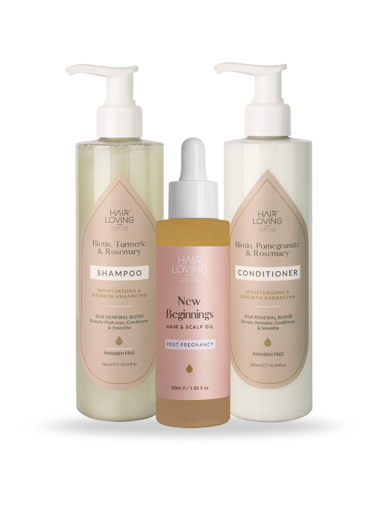 Silk Renewal Shampoo + Conditioner + New Beginning Post Pregnancy Hair Oil Combo Pack