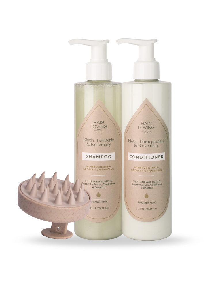 Silk Renewal Shampoo + Conditioner + Scalp Massager Combo Pack