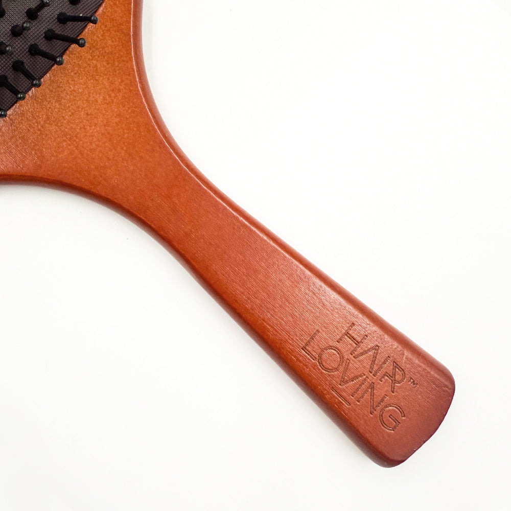 Hair Loving Wooden Paddle Brush – Effortless Detangling &amp; Gentle Scalp Stimulation